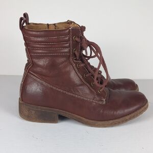 SOFFT EURO Women's Brown Leather Combat Boots
